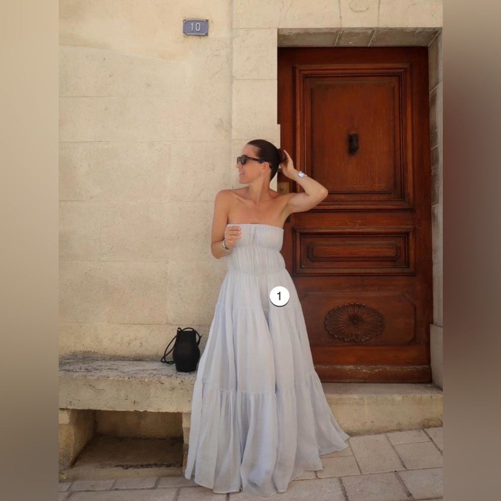 DISSH Artie Cornflower Ramie Midi Dress - Picture 4 of 4
